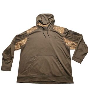 Huntworth Camo Hoodie XL Hunting Pullover Fleece Green